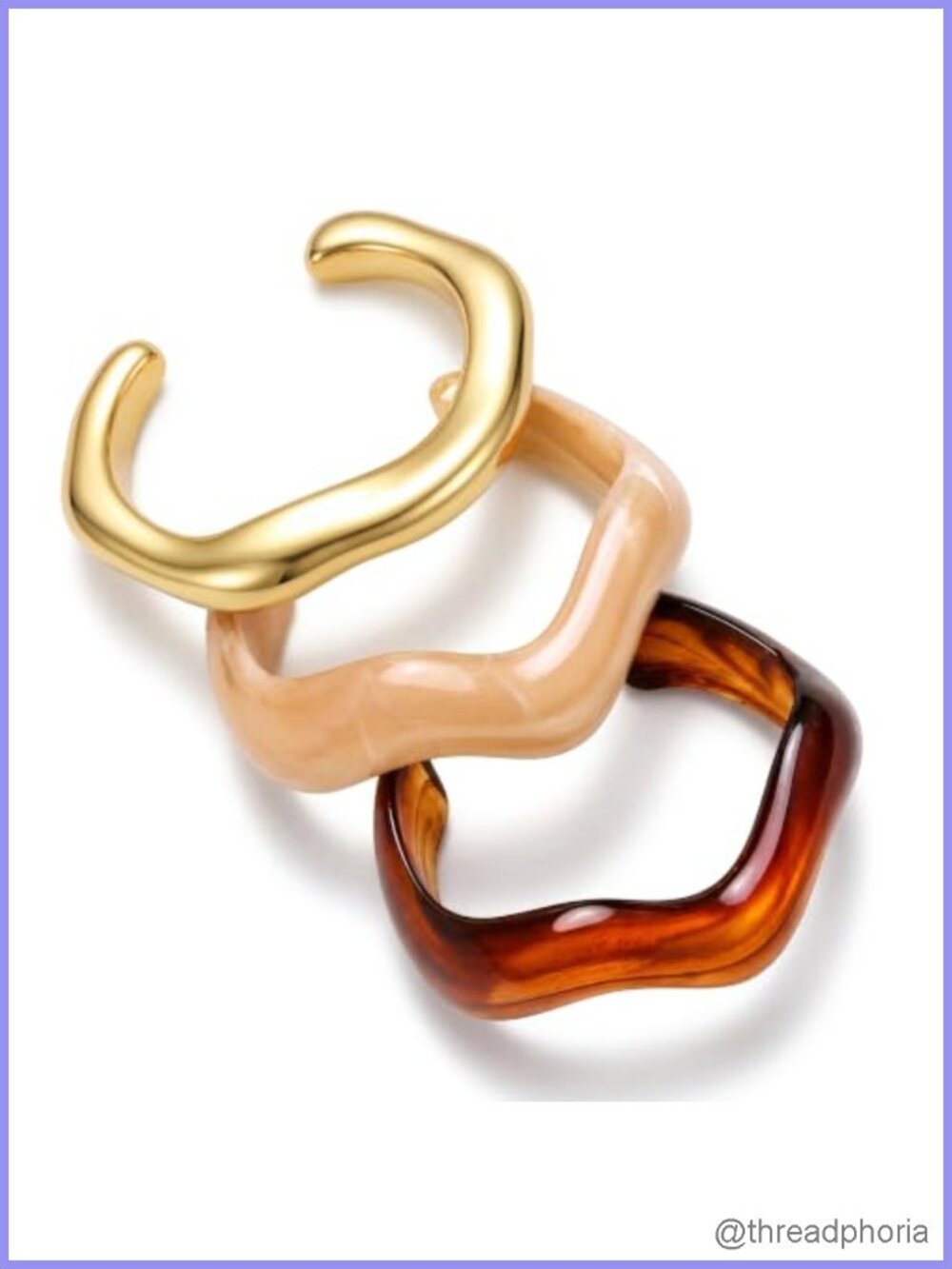 Stackable Acrylic Bangle Set for Women - Chunky Statement Bracelets